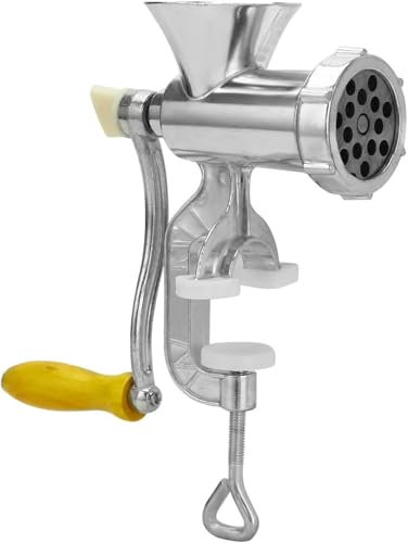 Youyijia Hand Meat Grinder Aluminum Alloy Sausage Filling Machine Heavy Duty Manual Hot Dog Maker for Meat Noodles Pepper 6-in-1 Kit 23 * 22CM