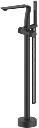 BiaoTeng Robinet Sur Pied Baignoire Ilot avec Douchette Laiton Chaude et Froide Rotation 360 Mitigeur pour Baignoire Ilot Noir