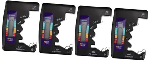ARTIBETTER 4stücke Batterieprüfer Für Aa Aaa Und Batterien Batterietester Mit Präziser Messung Tragbarem Design Und Langlebigem Für Hause Und Unterwegs