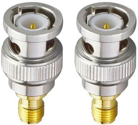 ACONRFTOL SMA BNC-adapter SMAaufBNC koaxial adapter BNC-kontakt till SMA-uttag koaxialkontakt för HF-antenner, WLAN-enheter, SDR, WIFI, etc (2 stycken)