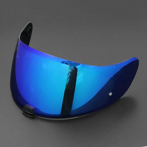UYTKTN Moto Visière de Casque pour HJC C70 FG-17 IS-17 FG-St AZ, Verres de Casque de Moto Visière Teintée pour Casque de Moto Accessoires de Remplacement Pare-Brise,C Blue Plated