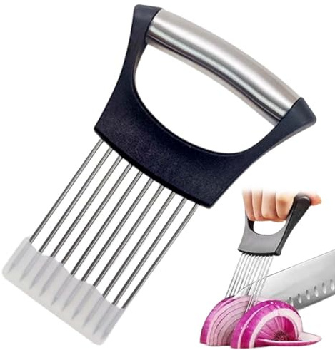 Juguta Forchetta per Cipolle, Affetta Cipolle, Coltello per Cipolle, Utensili da Cucina in Acciaio Inox, Adatto per Tagliare Carne, Verdura, Frutta, Ecc