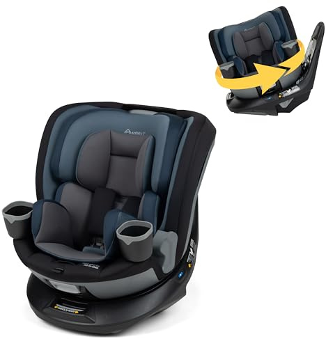 Safety 1st Turn and Go 360 ST Rotating All-in-One Convertible Car Seat, SafetySwivel Technology, SecureTech Installation, 3-in-1 Rear-Facing, Forward-Facing, Booster, 5-100 lbs, Dark Triad