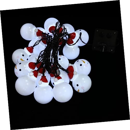 Homoyoyo Solarbetriebene LED Schneemann Lichterkette Warmweiße Leds Wetterfeste Weihnachtsdeko für Garten Party Wohnzimmer Vielseitige Solar Lichterkette für Innen und Außen
