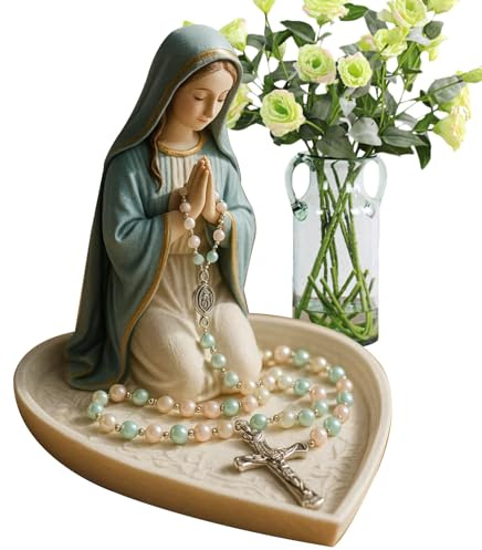 Manolyee Porta Madonna | Porta Religioso in Resina Gesù | Statue Collezionabili per Scrivania Ufficio Regalo Compleanno Studente Coppie Uomo Insegnante