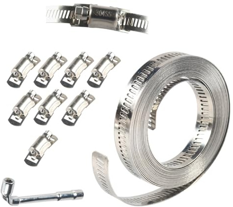 Fascette Per Tubi In Acciaio Inossidabile 304 Assortimenti Rack Tubi Flessibili Regolabili Grandi Dimensioni Attacco In Metallo Cablaggio Elettrico