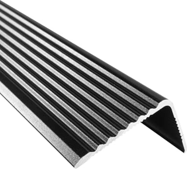 36in x2in x1.2in Stair Edge Protector, Aluminum Alloy Metal Stair Nosing, L-Shaped Stair Edge Guard 3-PCS