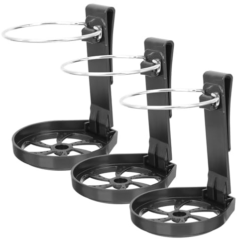 LOLIPPYY Portavasos para Coche 3 Piezas Multifuncional Negro, Portabotellas de Agua y Caja de Almacenamiento, Acero Inoxidable y Plástico, Compatible Salida de Aire para Interior