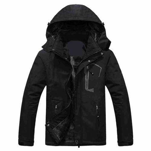 Domary Herr Skidjacka Vindtät Vinter Varm Snowboardjacka För Vandring Camping Skidåkning Svart Blå Röd L XL 2XL 3XL 4XL (2XL)