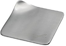 Kerzenteller, Dekoteller Silber eckig, 8,5 x 8,5cm