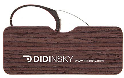 DIDINSKY ORSAY Lesebrille ohne Bügel | Leichter Kunststoffrahmen | Ultraleicht 6g | Doppelkleber für Smartphone | Retro Vintage Design | 5 Stärken +1.0 bis +3.0
