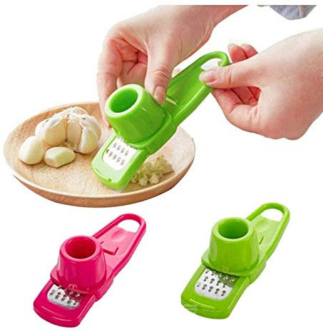 Gwill Lot de 2 accessoires de cuisine en plastique Gingembre ail mouture magique en silicone éplucheur trancheuse râpe râpe râpe