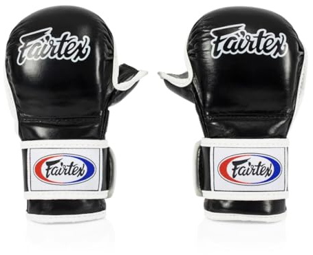 Fairtex FGV15 MMA Sparring Gloves | Double Wrist Wrap Closure | Made from Premium Quality Leather | Light Weight & Shock Absorbent