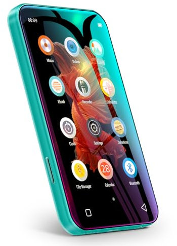 TIMMKOO Lecteur MP3 Avec Bluetooth, écran Tactile complet de 10.2 cm, lecteur MP4 MP3 Avec Haut-parleur, Son HiFi Portable, e-Book, prend en Charge UNE Carte TF jusqu'à 512 Go (Noir)