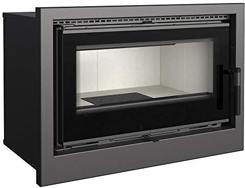 KRATKI Kaminofeneinsatz Arke, geschlossene Kassette | Gewicht 110 kg, Maße in cm: H52 x B76 x T47 | Brennstoff: Holz, Nennwärmeleistung 8 kW, Energieeffizienzklasse A+