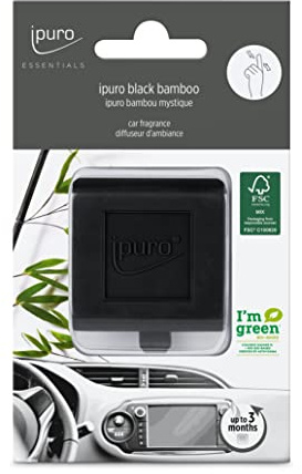 ipuro - erfrischender ipuro black bamboo Auto Duft - dezenter Lufterfrischer fürs Auto mit grünen & holzigen Noten - angenehmer Auto Lufterfrischer für ein puristisches Dufterlebnis bis zu 3 Monate