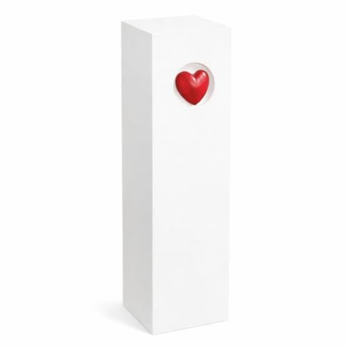 Wolkenstube Dekosäule Heart weiß, 60x20x20cm | Podest, Blumenständer