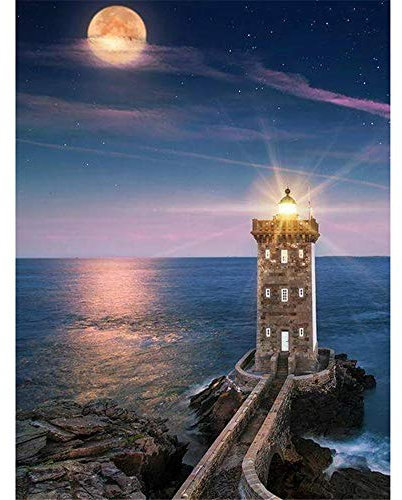 Puzzle 5000 Teile, Leuchtturm am Meer Impossible Puzzle, Geschicklichkeitsspiel für die ganze Familie, farbenfrohes Legespiel, Erwachsenenpuzzle ab 14 Jahren-61.61x41.53 Zoll (156.5 x 105.5cm)