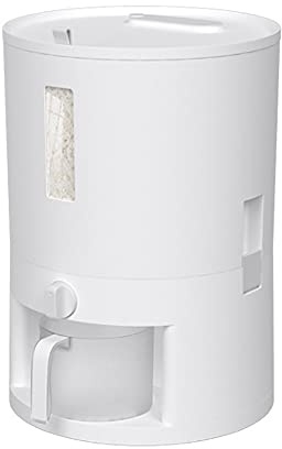 Contenedor dispensador de arroz, granos de cereales, caja de almacenamiento de arroz, recipiente de arroz medidor, caja de almacenamiento de cereales, cubo de arroz para el hogar con vaso medidor