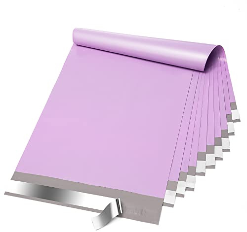 Fuxury Poly Mailers 25,4 x 33,5 cm, 100 pezzi, sacchetti di spedizione resistenti per abbigliamento, buste di spedizione adesive resistenti per piccole imprese, buste autosigillanti in poli buste