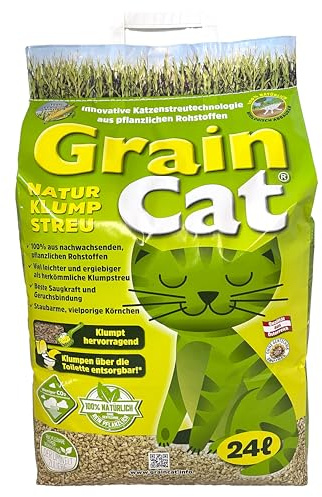 Grain Cat Green Cat Öko-Katzenstreu klumpend 3 x 24 Liter Katzenstreu 72 Liter