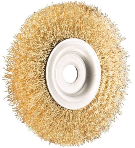 OISE ART STORE Trade Shop - Spazzola Circolare 5'' Disco Fili Acciaio 125mm per Smerigliatrice Mola da Banco