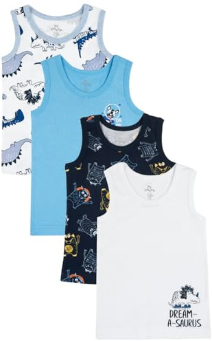 Chicco 4 Camisetas Interiores Niños de 100% Algodón Nos