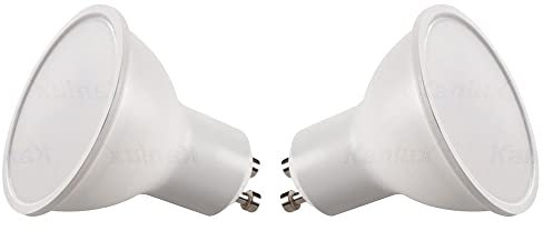 AuctionZ Ltd GU10 LED Bulbs – 2 Packs (Each 1.2W) Equivalent PAR16 Light Source – Energy Saving Non-Dimmable GU10 LED Spotlight Bulbs Warm White 3000K – Ideal for Home, Office, Living Room