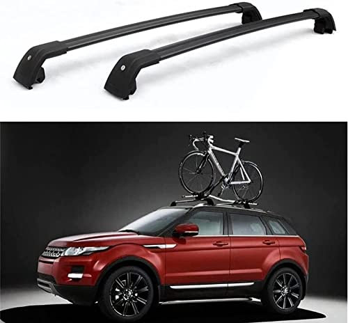 JIMORY 2 Stück Auto Relingträger Dachträger Crossbar, für Land Rover Range Rover Evoque L358 2011-2019 Querträger Lastenträger Fahrrad DachbüGel Gepäckträger
