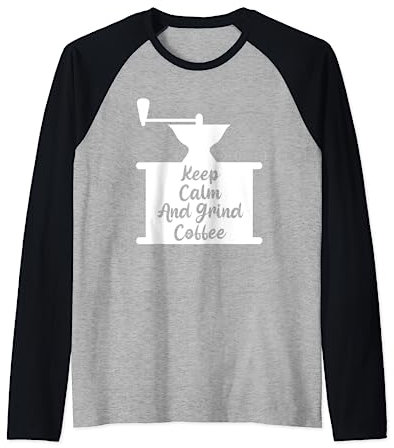 Moulin à café manuel drôle tenue grains de café broyage Manche Raglan