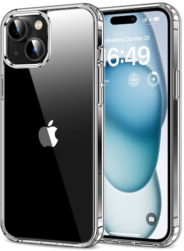 HOOMIL Hülle für iPhone 15 Plus, Anti-Vergilbung Durchsichtige Handyhülle Stoßfeste Schutzhülle - Transparent