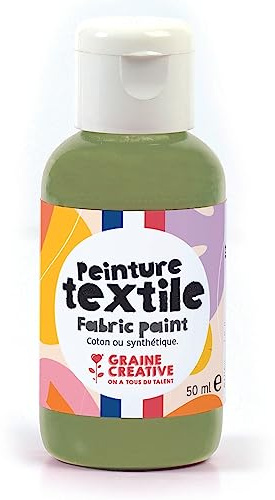 Peinture pour textile 50 ml - vert kaki