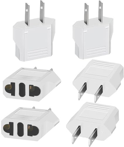 Clomnpe 6 pezzi Adattatore Universale USA Italia, Adattatori Prese Americane, Adattatore Italia USA da Viaggio, Adattatore Spina USA per Europa/USA/Canada/Cina/Giappone/Messico, Spine di Tipo A