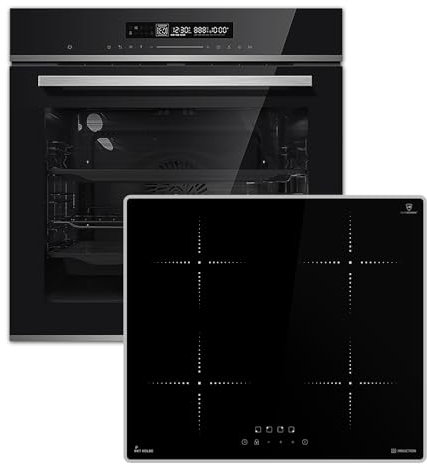 Cuisinière: 60cm Four encastrable EB8017ED + 59cm Plaque Induction IH85900ED | Catalyse | Fonction pizza | Gril | Circulation de l'air | Air chaud | Timer automatique | SET8017IH859ED