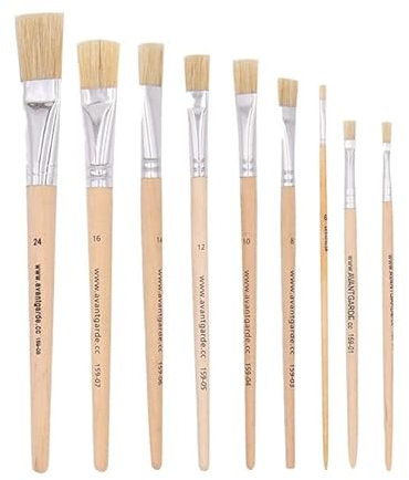 Generisch XL Großpackung | 36 Pinsel | Set 4x9 Größen | Naturhaar | Holzgriff | Schulqualität | Borstepinsel | Künstlerpinsel | Malen | Kinder Profiset, 113-4191