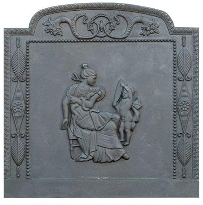 Lastra in ghisa per camino decoro VENERE CM. 80 × 80 H SP. 1,2 cm DS