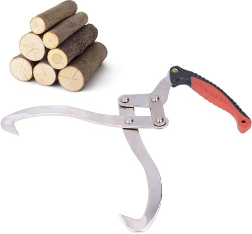 Holzgreifer, Handpackzange 12 Holzzange Maulöffnung Handhebehaken für Holz Forstzange für Baumstämme Holzpackzange Holzzange Hebezange Packzange Holzgreifer für Forst Garten Holz Handling