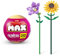 MAX Collezione di mattoncini Premium Flowers di ZURU(fino a 243 pezzi, 2 fiori per capsula, 10 da collezionare). (Campanula grandiflora e girasole, 1 Capsula)