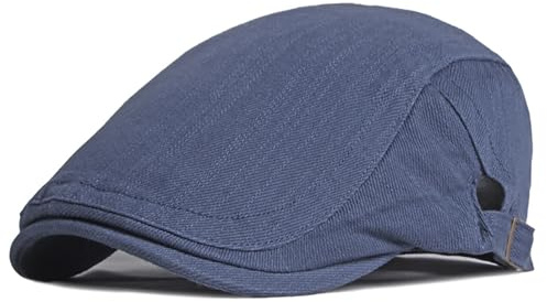 DIYDECAL Cotton Newsboy Flat Caps for Men, Womens Cabbie Driving Beret Hats