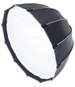 REFLEX CAMERA 65cm Deep Parabolic Softbox Diffuser Kit – Professional Studio Light Modifier for Photography & Video, Soft Even Light for Portraits, Product Shoots, Interviews & Content Creation