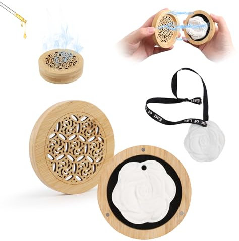 Essential Oils Diffuser, Essential Oils Fragrance Stone-Wooden Incense Box, Air Freshener Aroma Diffuser Scented Solid Fragrance, Room Fragrance Diffuser Flower Decor for for Yoga Home Car Office