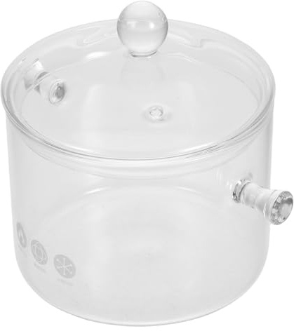 KONTONTY Cleverpot Double-eared Stew Pot Glass Saucepan Cover Instant Noodle Bowl Lid Simmer Pot Lids High Heat Retention