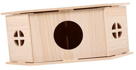 Happyyami Hamsterhaus Aus Holz Für Kleintiere Schlafversteck Für Hamster Zwerghamster Chinchillas Rennmäuse Mit Dach Für Dunkle Schlafumgebung Passend Zu Käfigen Und Plattformen