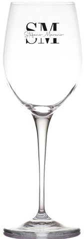 Generico Bicchiere da Vino Personalizzato con Nome Calice da Vino Bianco Rosso Dedica Idea Regalo Festa Del Papà Babbo Nonno Compleanno Natale Cena Romantica