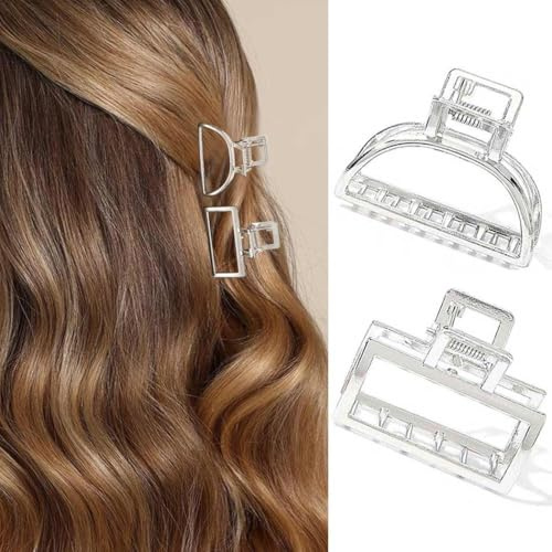 Zoestar Pinzas pequeñas doradas para el pelo, pinzas de metal para el pelo, accesorios elegantes para mujeres y niñas (plata)