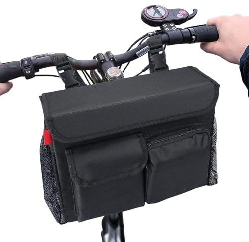 Mobility Scooter Storage Bag - Laptop Pocket Mobility Scooter Large Storage | Motorcycle Pouch Portable Accessories Carrying Bag for Daily Commuting Travel Road Trip Vacation