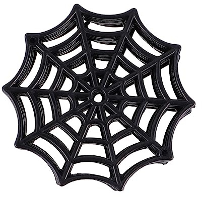 TOPPERFUN 50 Piezas Accesorios de Telaraña Telaraña de Plástico Negra Decoraciones de Halloween para Fiestas Interiores y Exteriores Arañas de Plástico