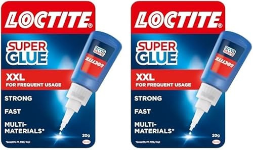 Super Glue 20g (Pack of 2) | Extra Strong Instant Adhesive for Metal, Plastic, Wood, Rubber & Ceramics | Fast Bonding, Precision Tip Tube