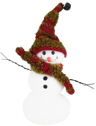 BUBEFSKD Figurine De Poupées en Peluche Bonhomme Neige Festival avec Écharpe Et Chapeau Ornement Jouet Dessin Animé Noël pour Les Décors Fête Vacances