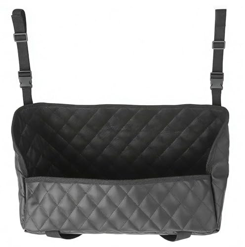 Car Seat Storage Organizer and Handbag Holder, Universal Car Seat PU Leather Storage and Handbag, Organizer Hanging Storage Bag Between Car Seats, Barrier of Backseat Pet